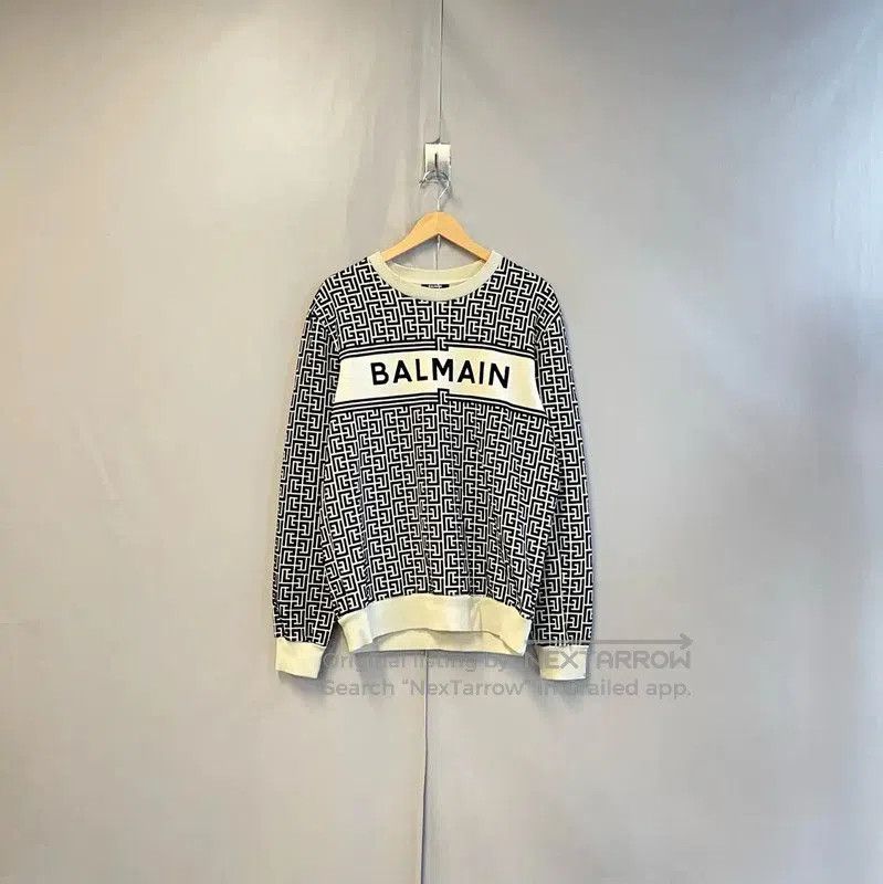 Balmain Balmain Men's White Cotton Sweatshirt . Size US M / EU 48-50 / 2 - 1 Thumbnail