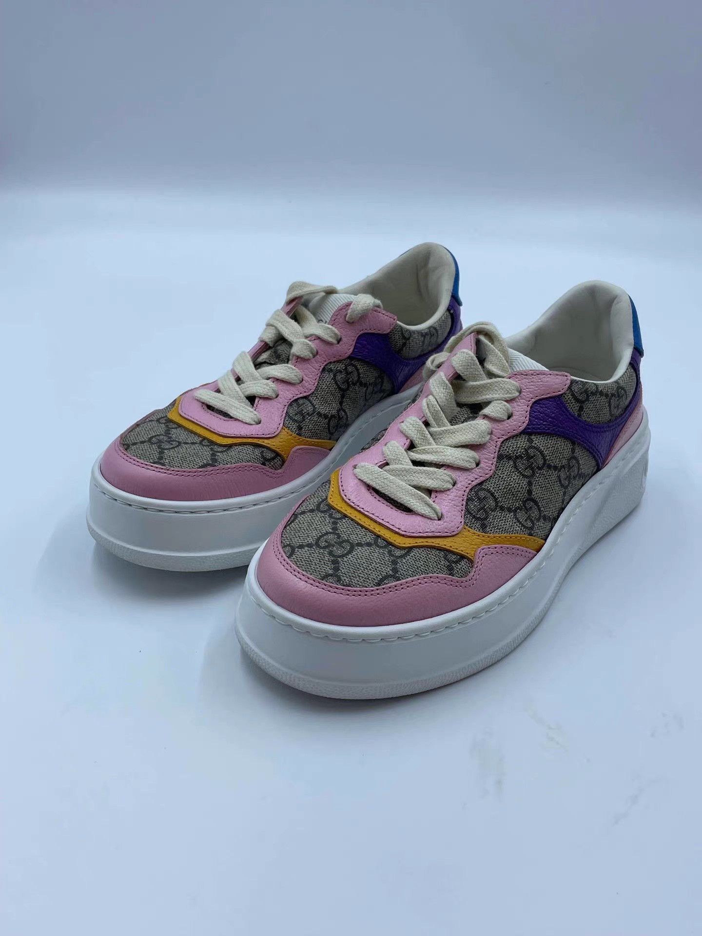 Gucci GUCCI Canvas Cookie Sneakers K2 Size US 4.5 / IT 34.5 - 1 Thumbnail