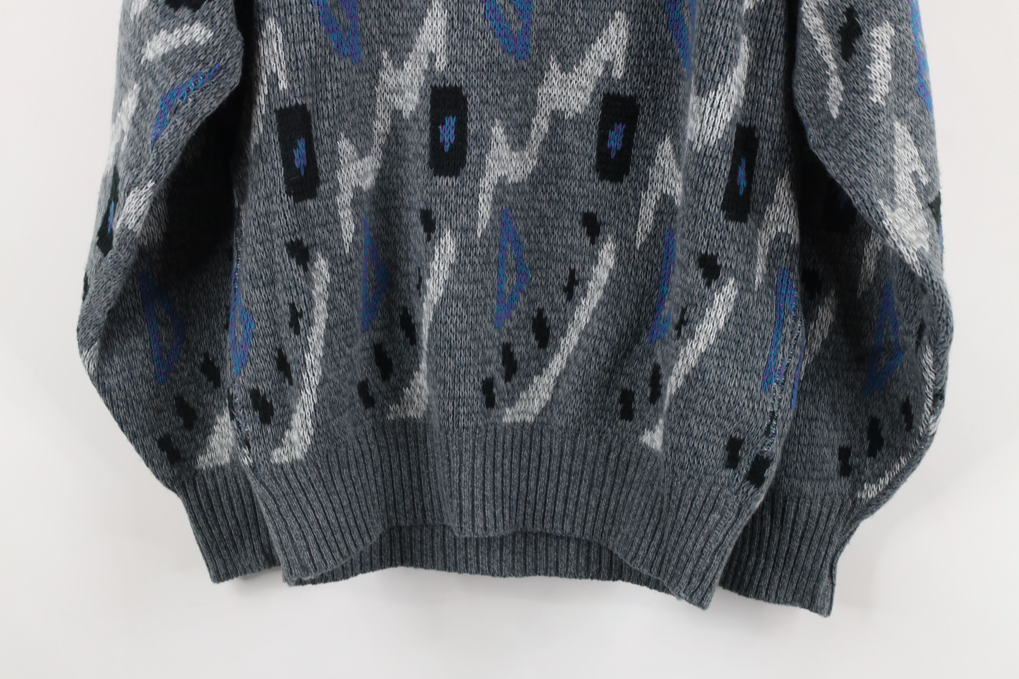 Vintage Vintage 90s Coogi Style Geometric Knit Grandma Sweater Size L / US 10 / IT 46 - 8 Thumbnail