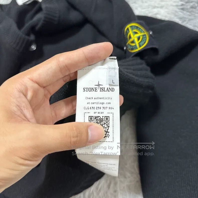 Stone Island Stone Island Wool V-Neck Knit Sweater Cardigan Black XL Si Size US L / EU 52-54 / 3 - 5 Thumbnail