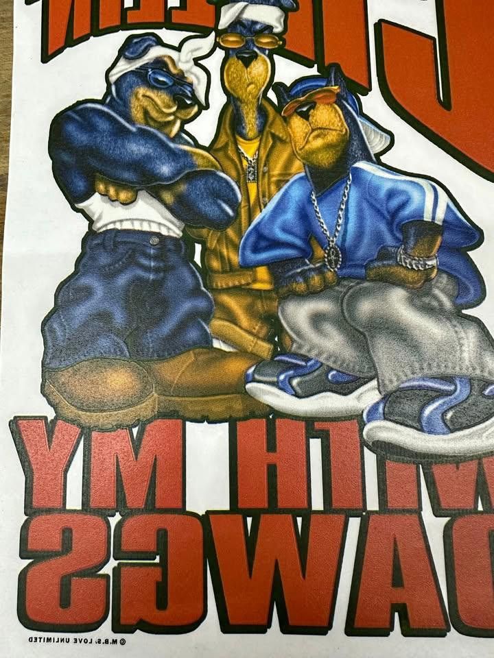 Designer Vintage 90s 00s Heat Transfer "Chillin' With My Dawgs" Size ONE SIZE - 4 Thumbnail