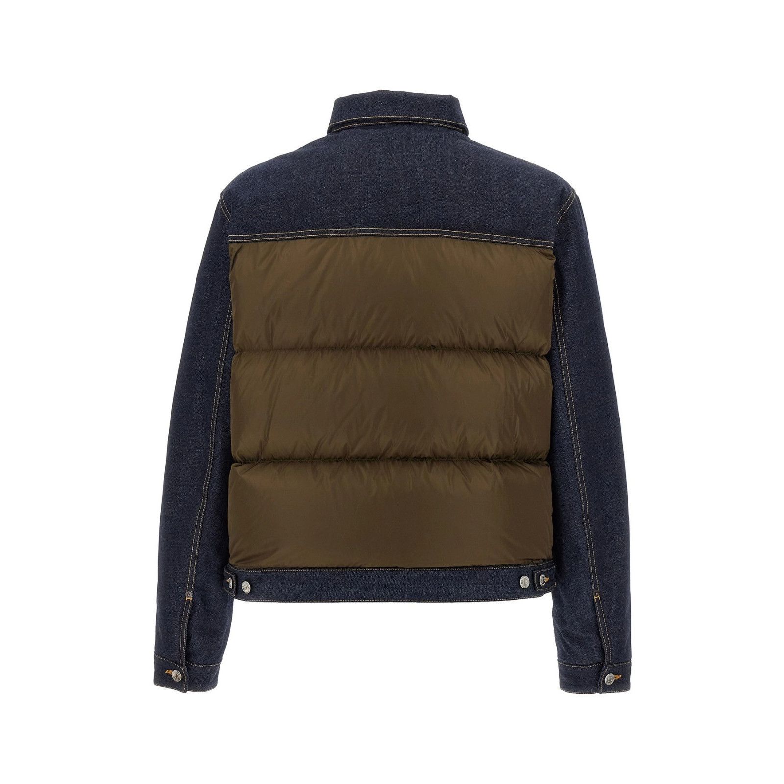 Dsquared2 DSUARED2 Hybrid Brown/Blue Puffer-Jeans Denim Jacket New & A Size US M / EU 48-50 / 2 - 2 Thumbnail