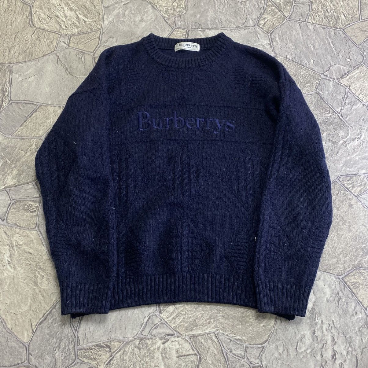 Burberry Burberry sweater big logo Blue Size US XL / EU 56 / 4 - 1 Thumbnail
