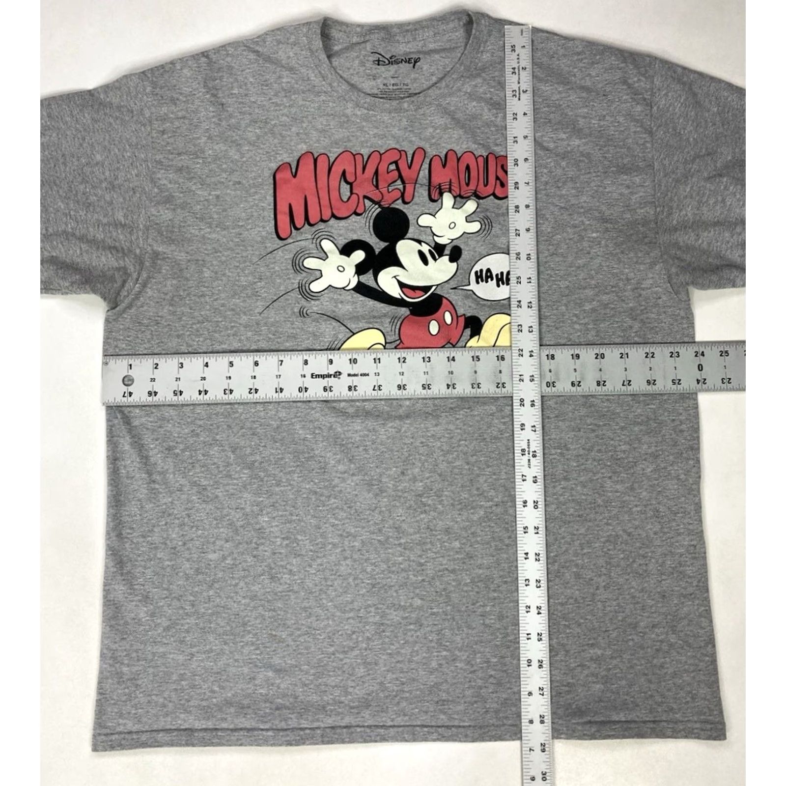 Disney VINTAGE? Disney Mickey Mouse Ha Ha Graphic T-shirt Men XL Gray Short Sleeve Size US XL / EU 56 / 4 - 5 Thumbnail