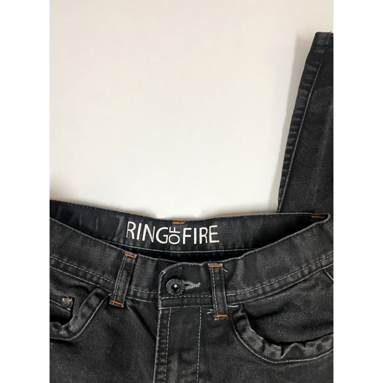 Ring Of Fire Ring of Fire Womens Jeans 24x24 Black Straight Regular Size 42" / US 20 - 2 Thumbnail