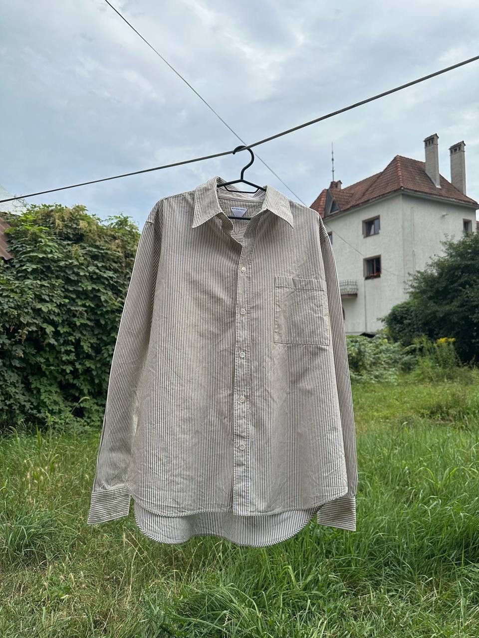 Bottega Veneta Striped Shirt Pearl Buttons