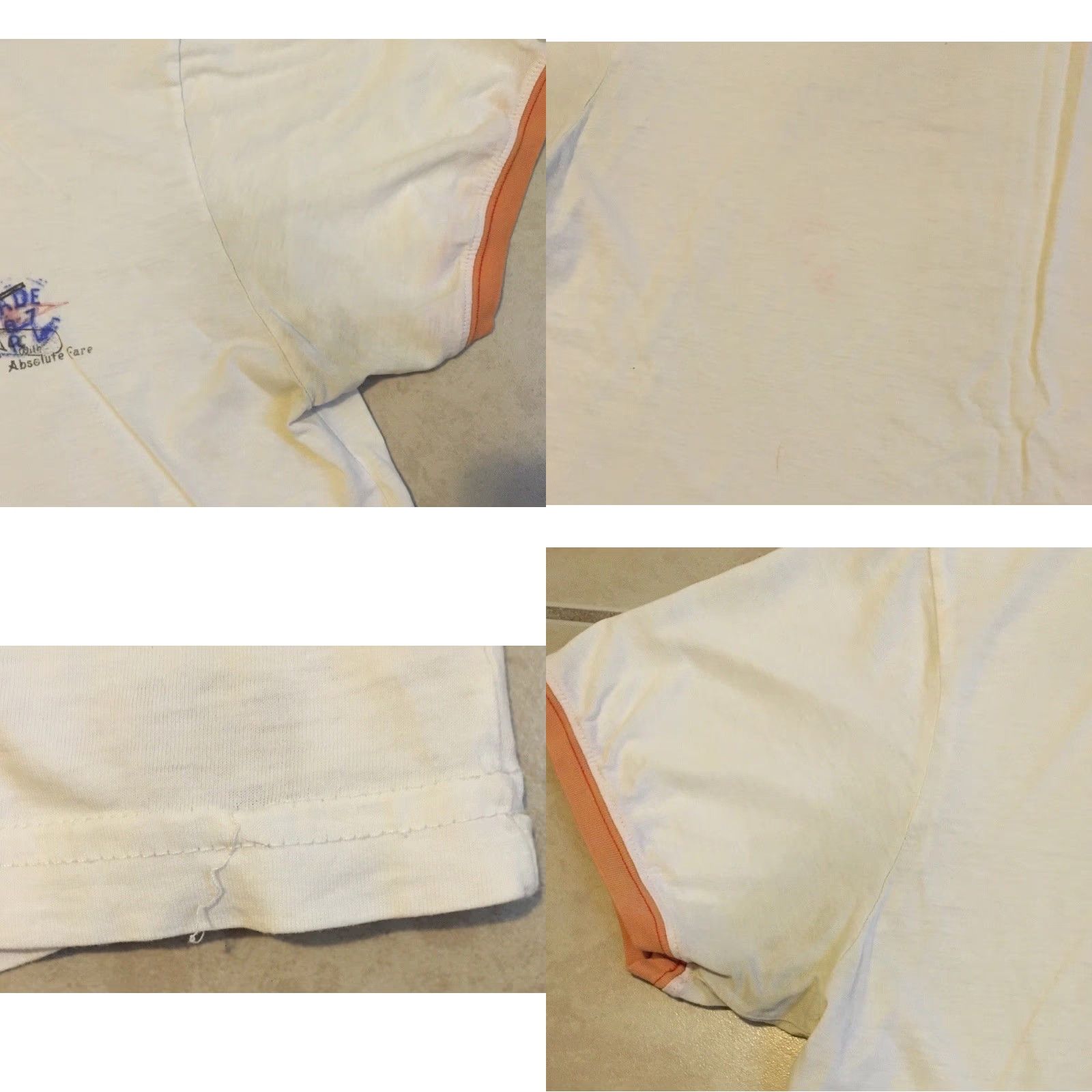 Nautica Vtg 90s Polo Ralph Lauren Canoeing Shirt M White Distressed Ringer Sailing Surf Yachting Beach Vintage Polo Ralph Lauren Mens Shirt Size US M / EU 48-50 / 2 - 9 Thumbnail