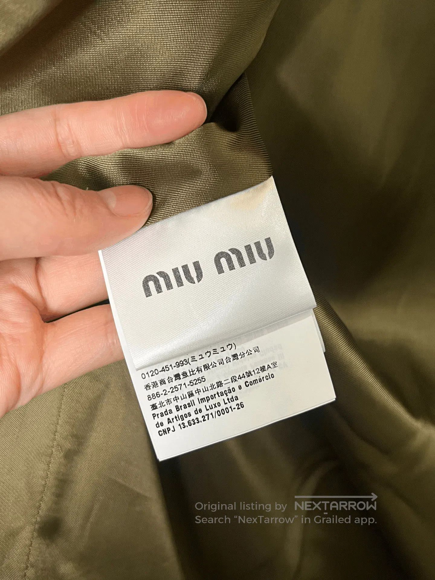 Miu Miu Miumiu Lambskin Slogan Blazer. Size S / US 4 / IT 40 - 5 Thumbnail
