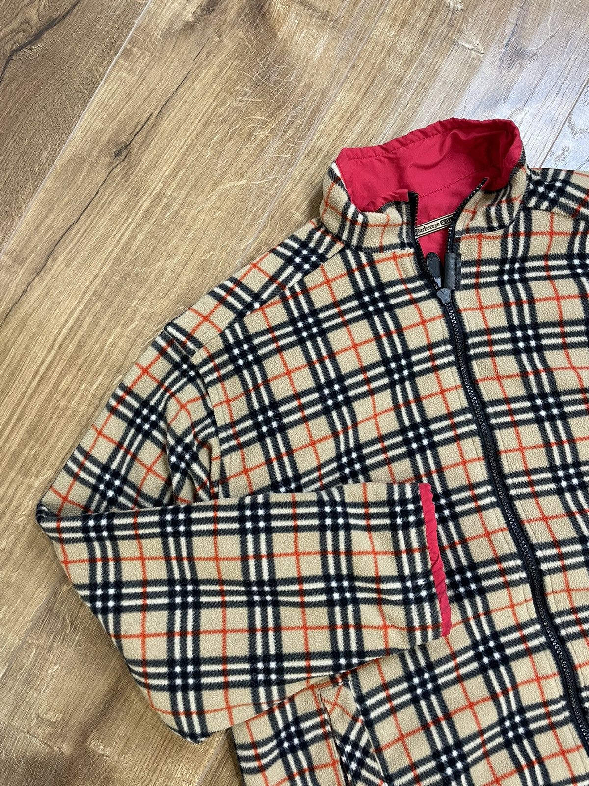 Burberry Vintage 90’s Burberry Nova Check Y2K Style Fleece Bomber Size US S / EU 44-46 / 1 - 2 Thumbnail