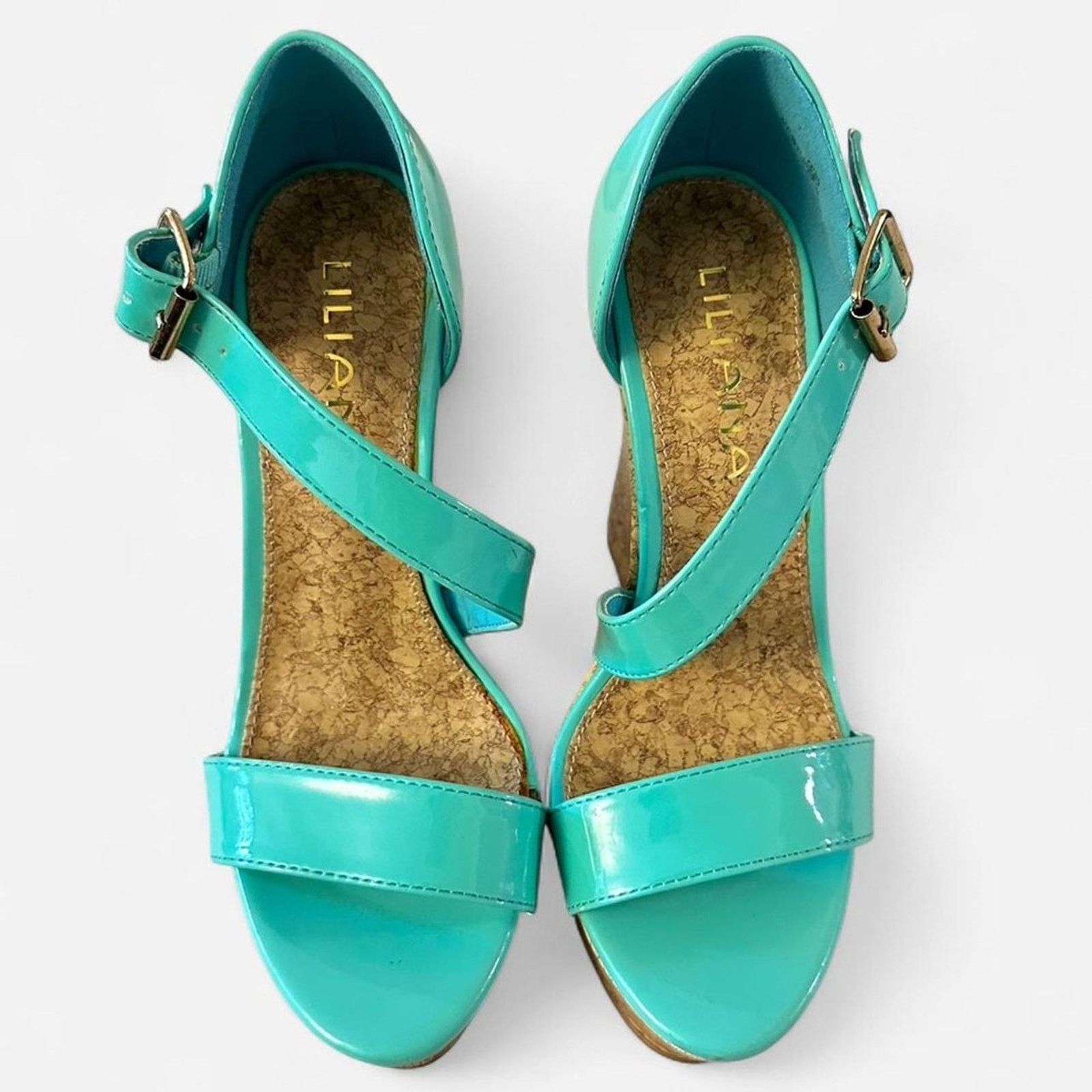 Other #y2kwedge #retroshoes #summerplatforms #turquoisesandals Size US 5.5 / IT 35.5 - 2 Thumbnail