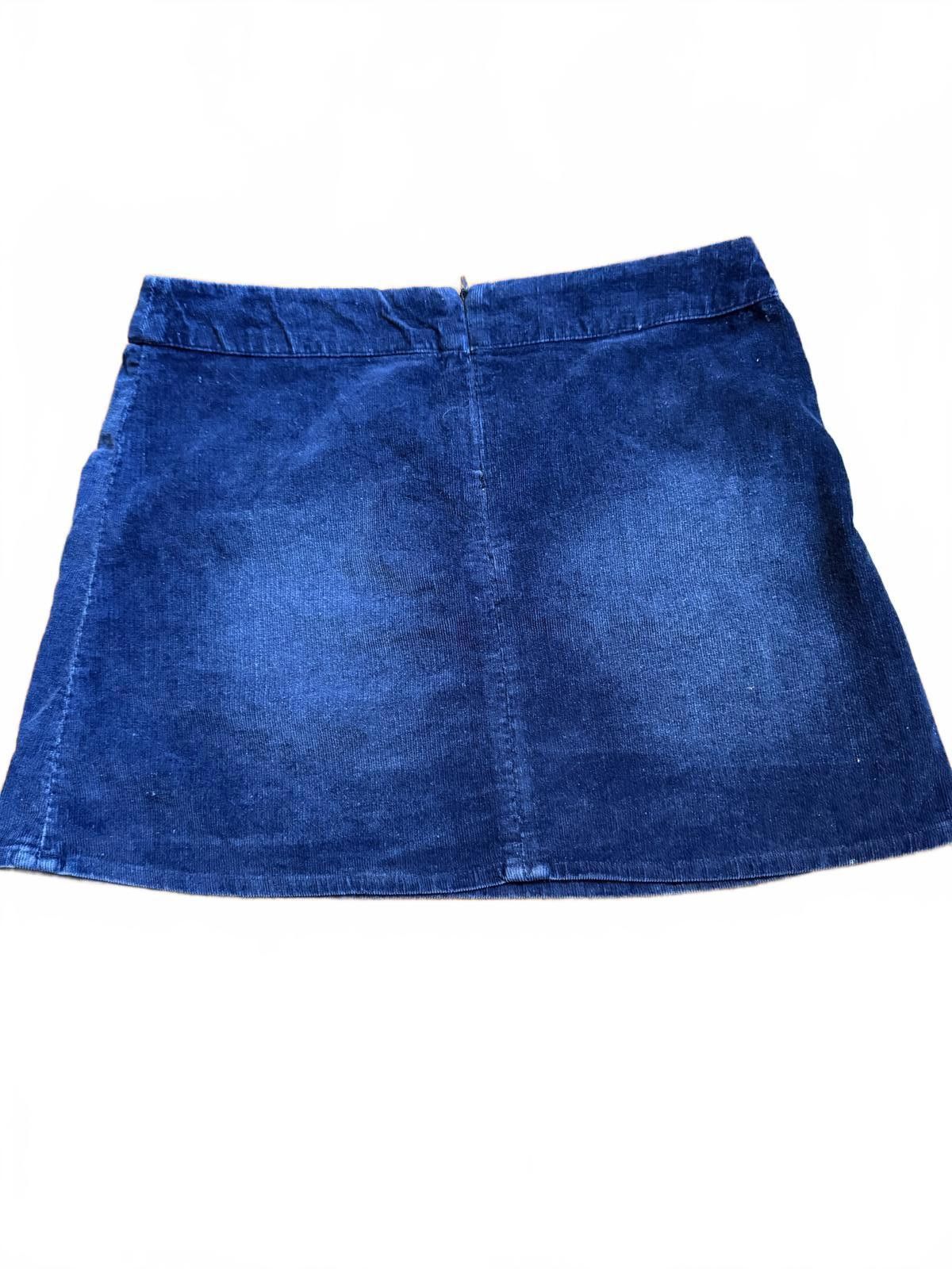 Versace Jeans Couture Versace Jeans Couture Women's Blue Corduroy Mini Skirt Size 25" / US 0 / IT 36 - 4 Thumbnail