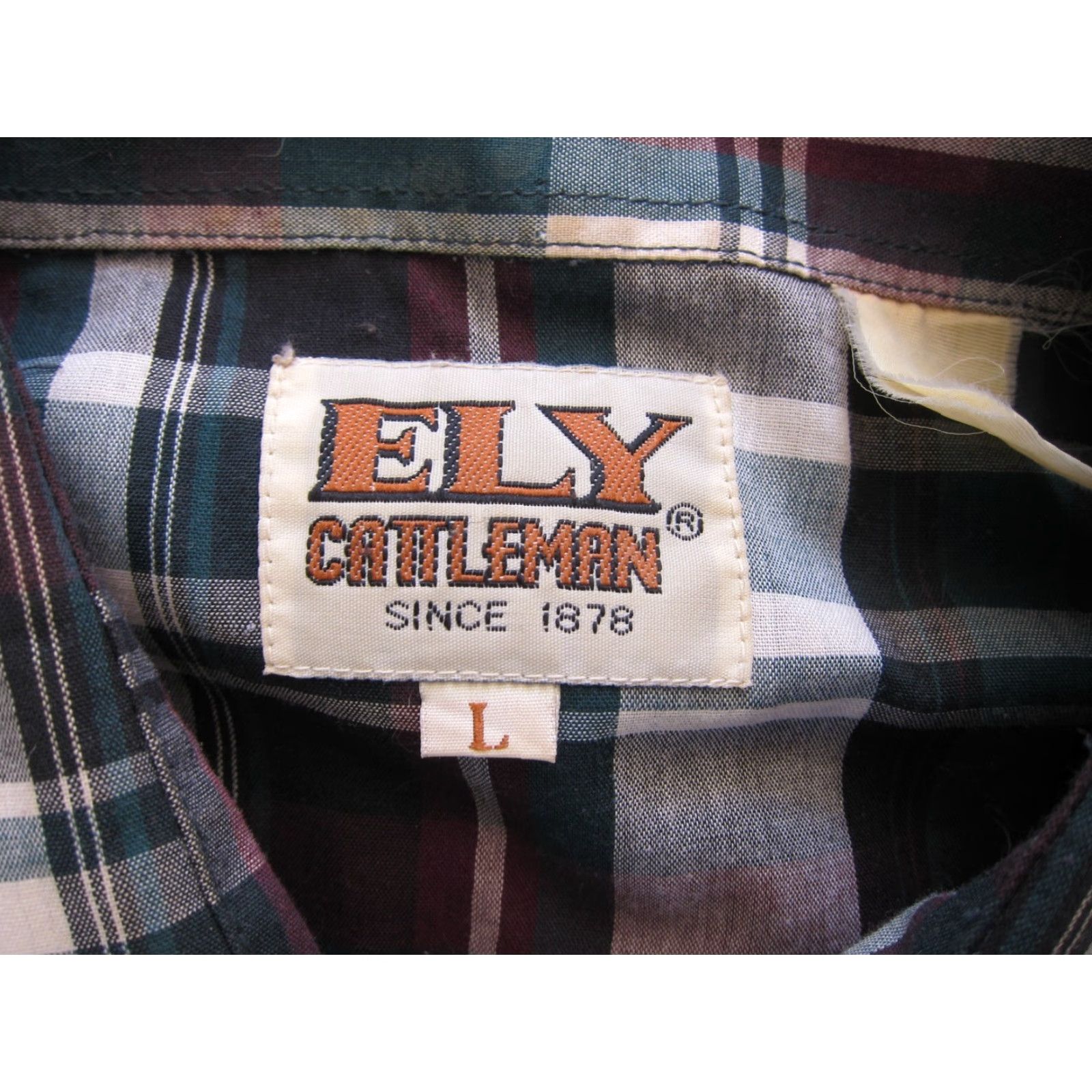 Vintage VINTAGE Ely Cattleman Pink Green Plaid Long Sleeve Button-Down Western Shirt L Size US L / EU 52-54 / 3 - 4 Thumbnail