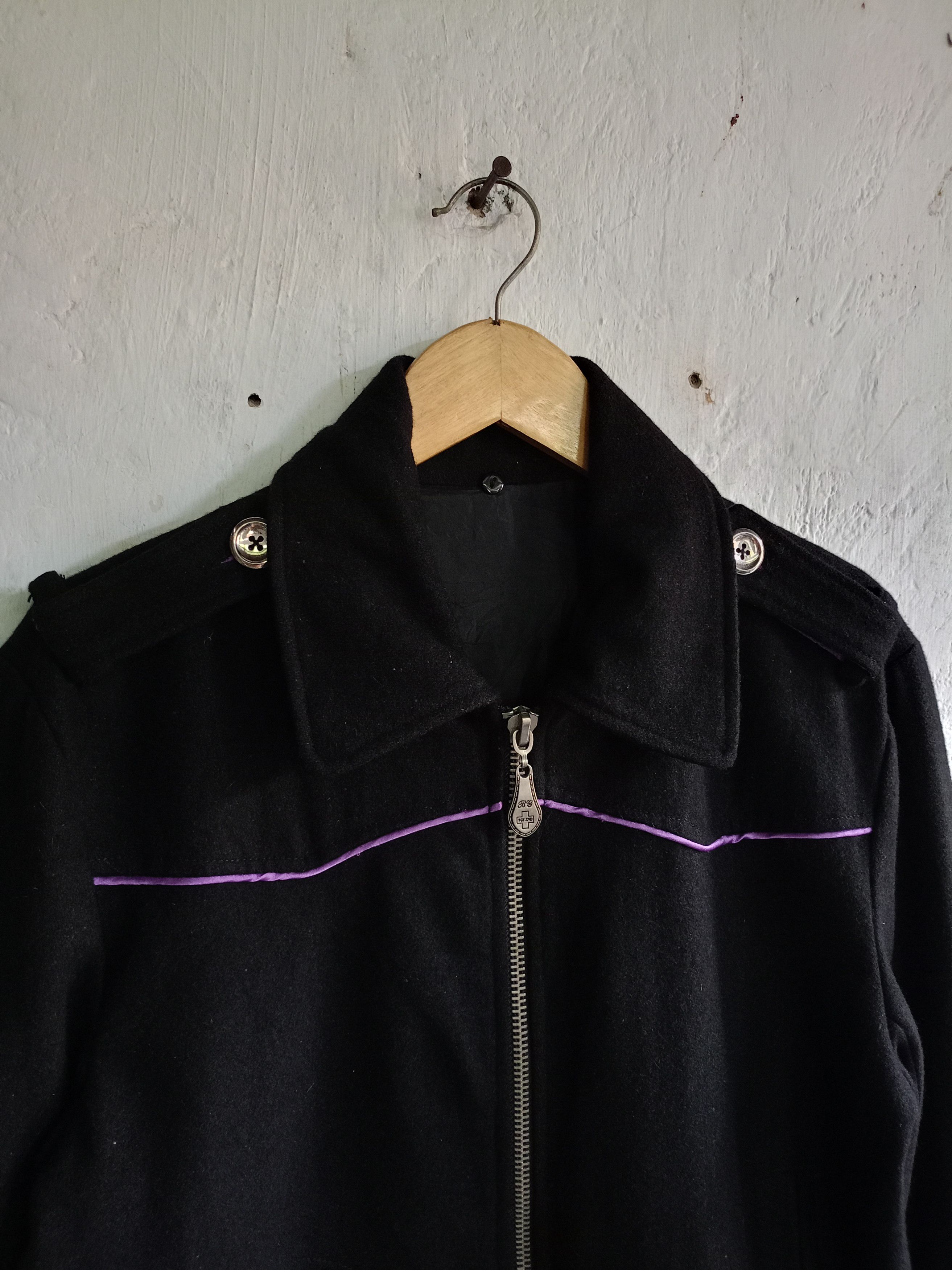 BERNINGS SHO 2000s Bernings sho Wool Bomber jacket Size US L / EU 52-54 / 3 - 3 Thumbnail