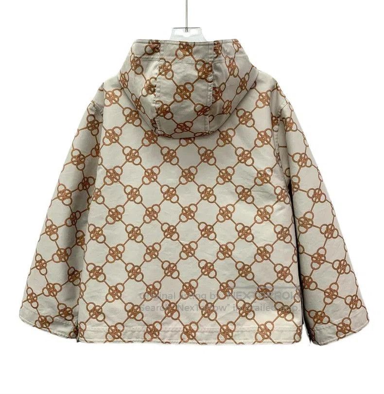 Hermes Hermes Beige Printed Cotton Hooded Jacket. Size US XS / EU 42 / 0 - 2 Thumbnail