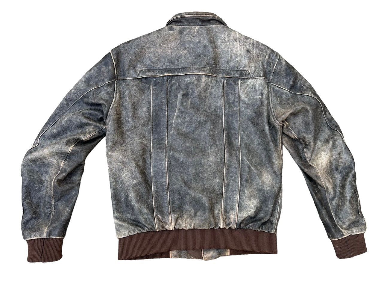 Leather Vintage Triumph Motorcycles Fade Patina Leather Jacket Size US L / EU 52-54 / 3 - 3 Thumbnail
