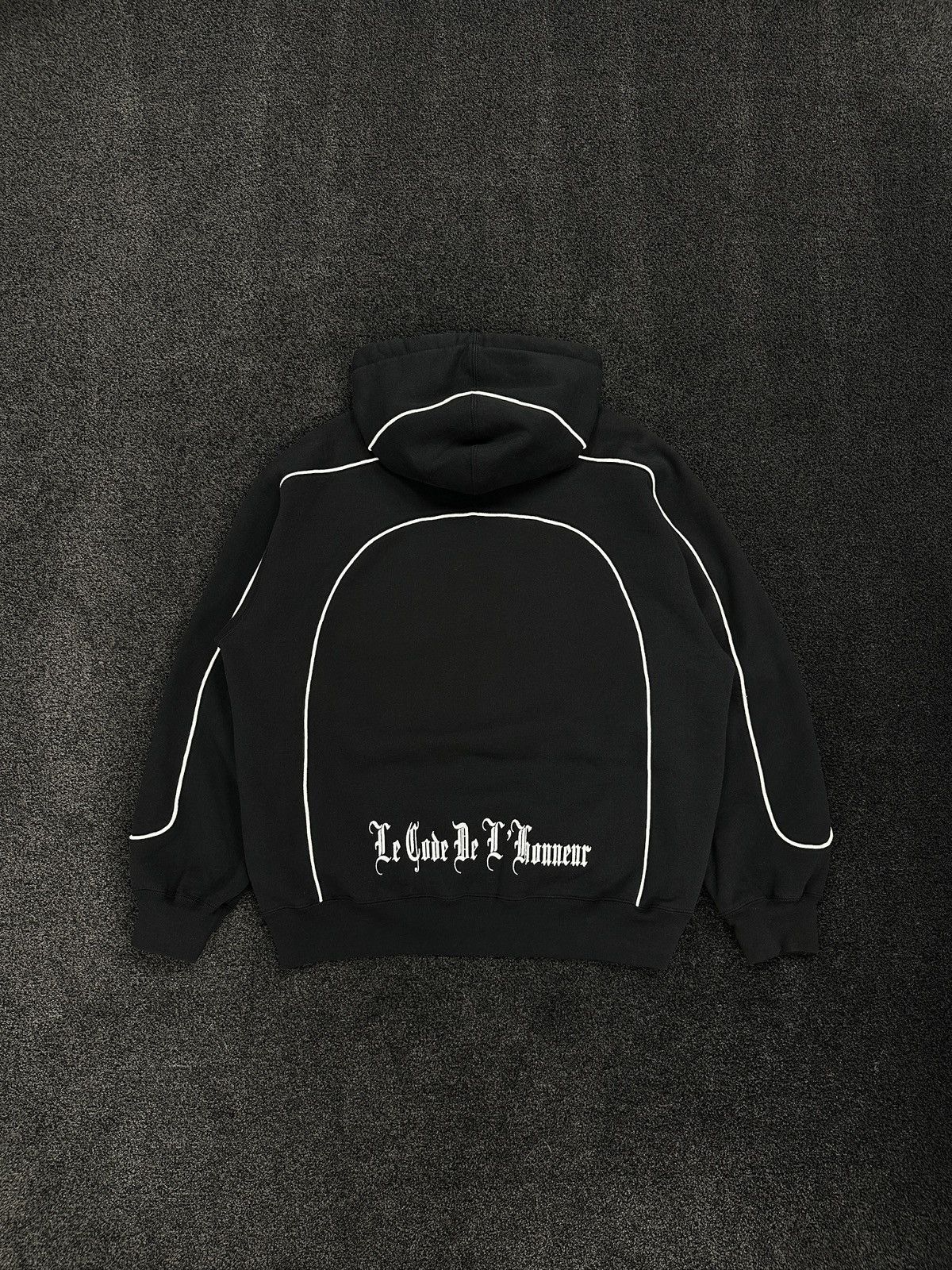 Supreme Supreme Piping Old English Hoodie Black Size US L / EU 52-54 / 3 - 5 Thumbnail
