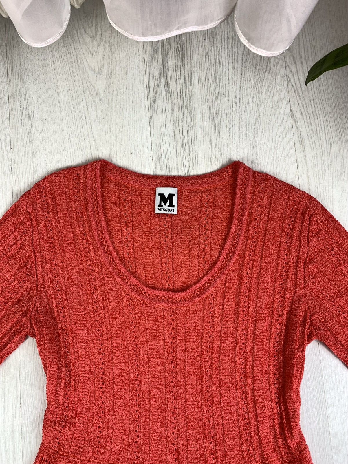 Missoni Missoni Womens Short Sleeve Coral Knit Dress Size S / US 4 / IT 40 - 5 Thumbnail