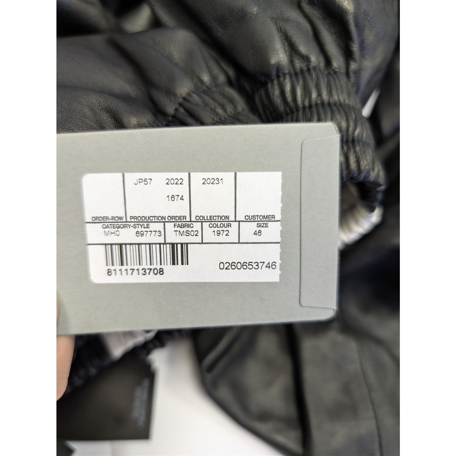 Balenciaga o1rshd1 Smooth Soft Leather Tracksuit Pants Black/Blue/White Size US 30 / EU 46 - 21 Thumbnail