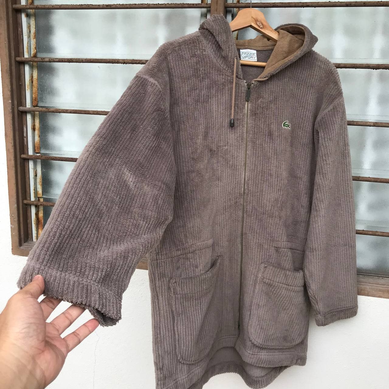 Lacoste × Vintage VINTAGE LACOSTE HOODIE X POLARTEX JUMPER BAGGY Size US XL / EU 56 / 4 - 9 Thumbnail