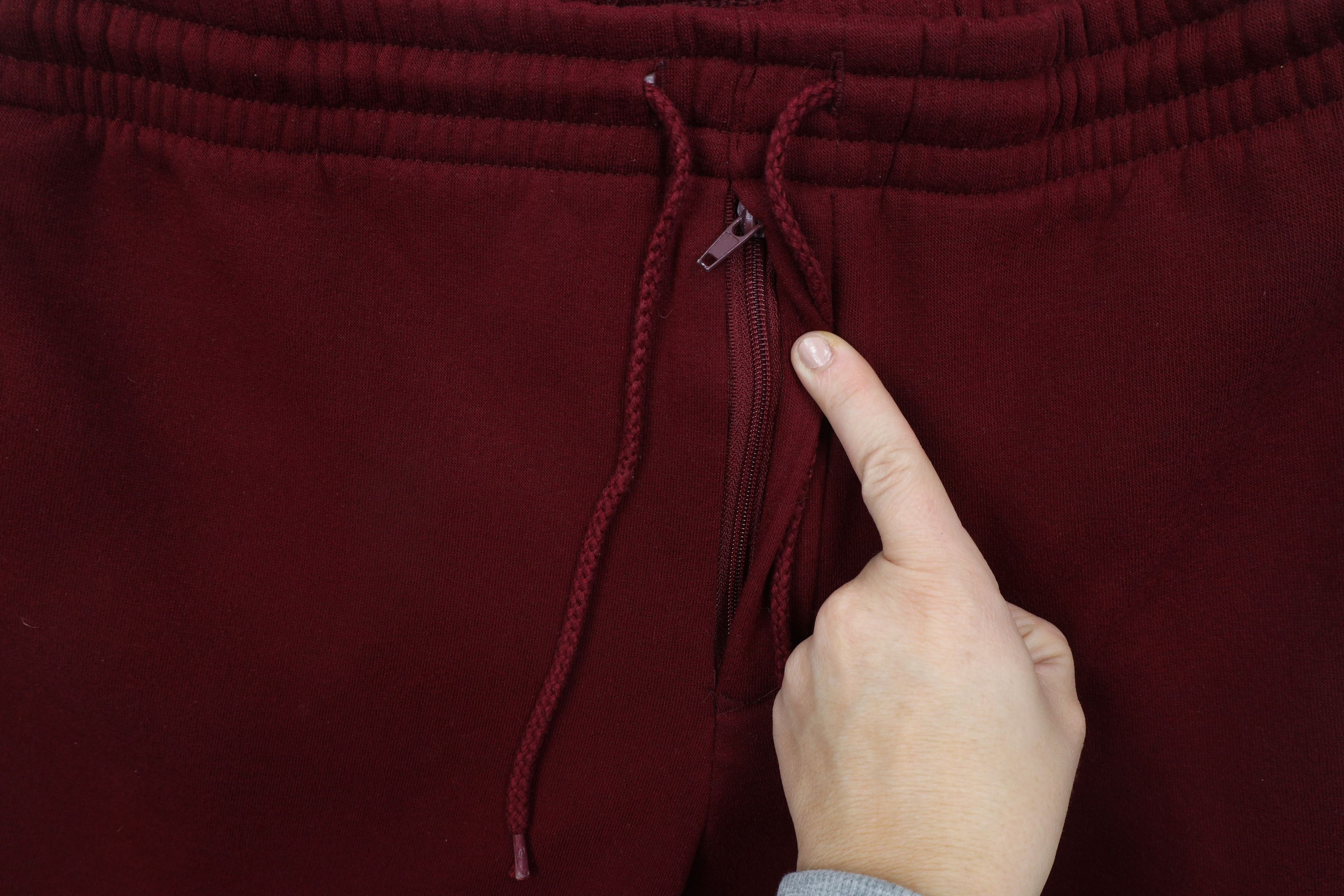 Vintage Vintage 90s Streetwear Blank Wide Leg Cargo Sweatpants Red Size US 34 / EU 50 - 5 Thumbnail
