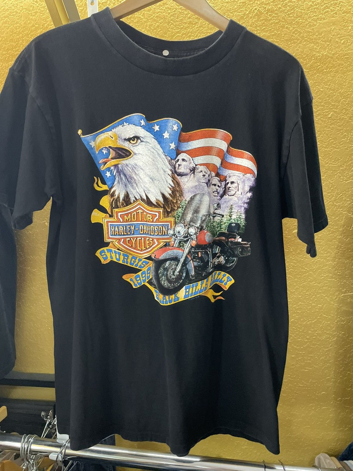 Harley Davidson × Vintage Harley Davidson Sturgis Black Hills Rally 1999 Mt Rushmore Size US L / EU 52-54 / 3 - 1 Thumbnail