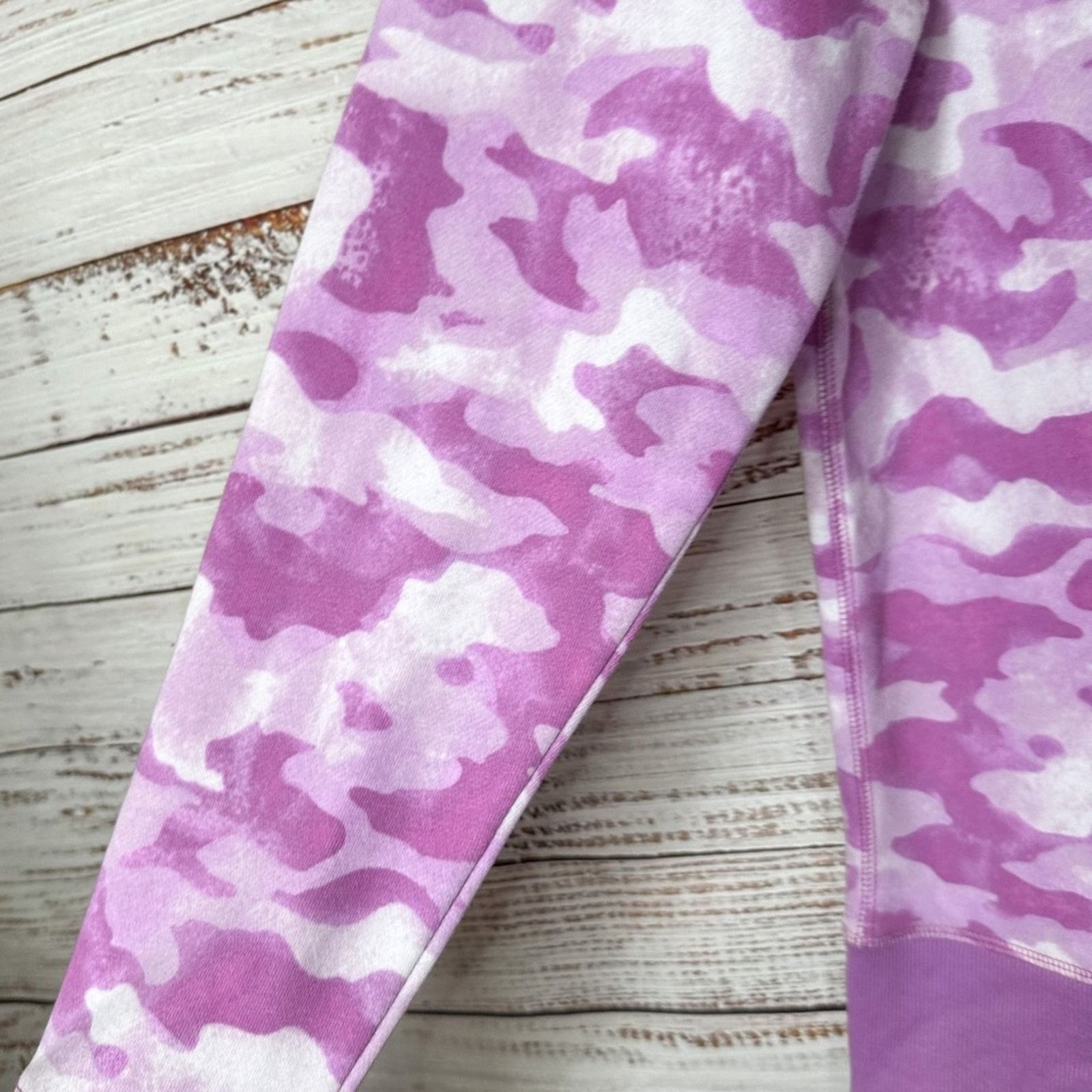 Tek Gear Tek Gear Fleece Pullover Sweatshirt Camo Purple, Size Small Size S / US 4 / IT 40 - 6 Thumbnail