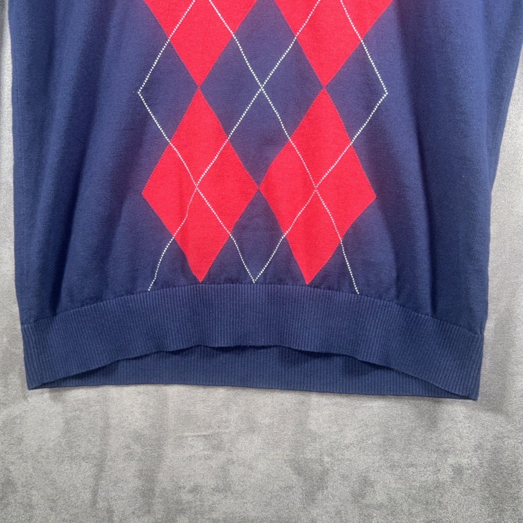 Tommy Hilfiger Tommy Hilfiger Golf Sweater Mens XL Navy Blue Argyle Pullover Long Retro Preppy Size US XL / EU 56 / 4 - 5 Thumbnail