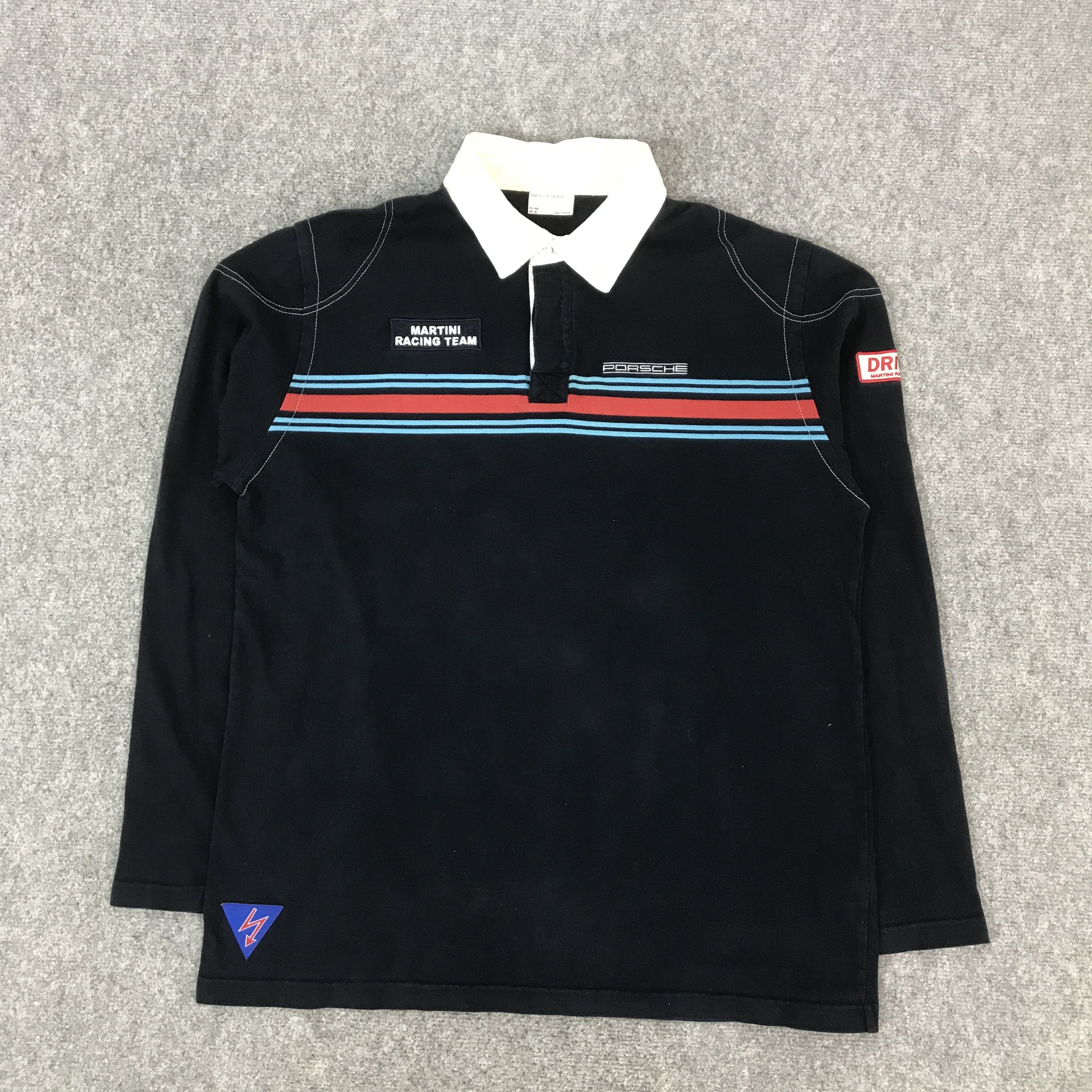 Sports Specialties VTG PORSCHE MARTINI RACING TEAM POLO LONG SLEEVE TSHIRTS Size US XL / EU 56 / 4 - 1 Thumbnail