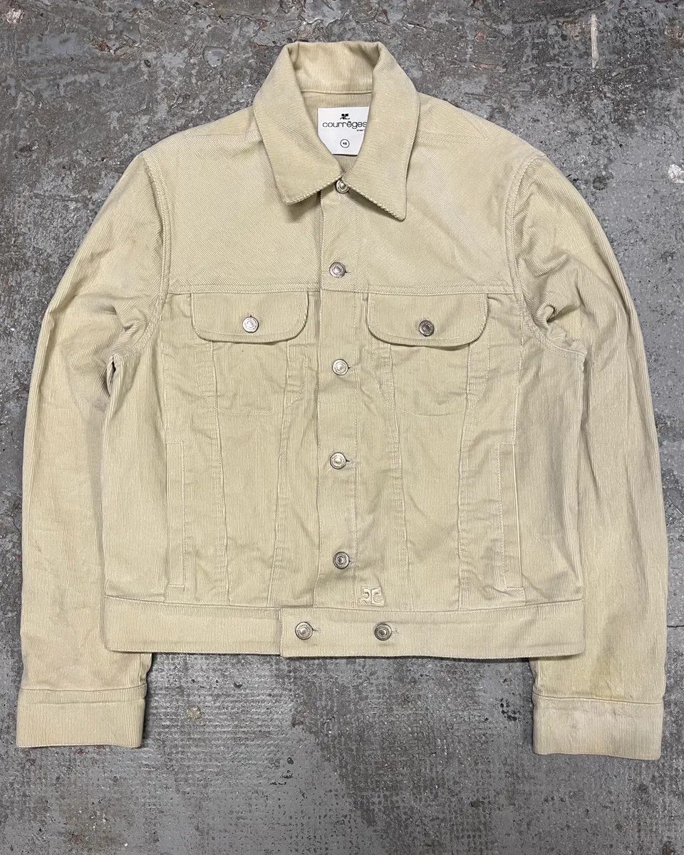 Courreges SS2023 Courreges Beige Velvet Bondage Jacket Size US S / EU 44-46 / 1 - 1 Thumbnail