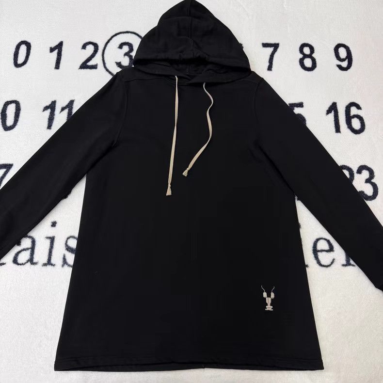 Rick Owens Rick Owens Mainline Black Hooded Sweatshirt Q10 Size US L / EU 52-54 / 3 - 1 Thumbnail