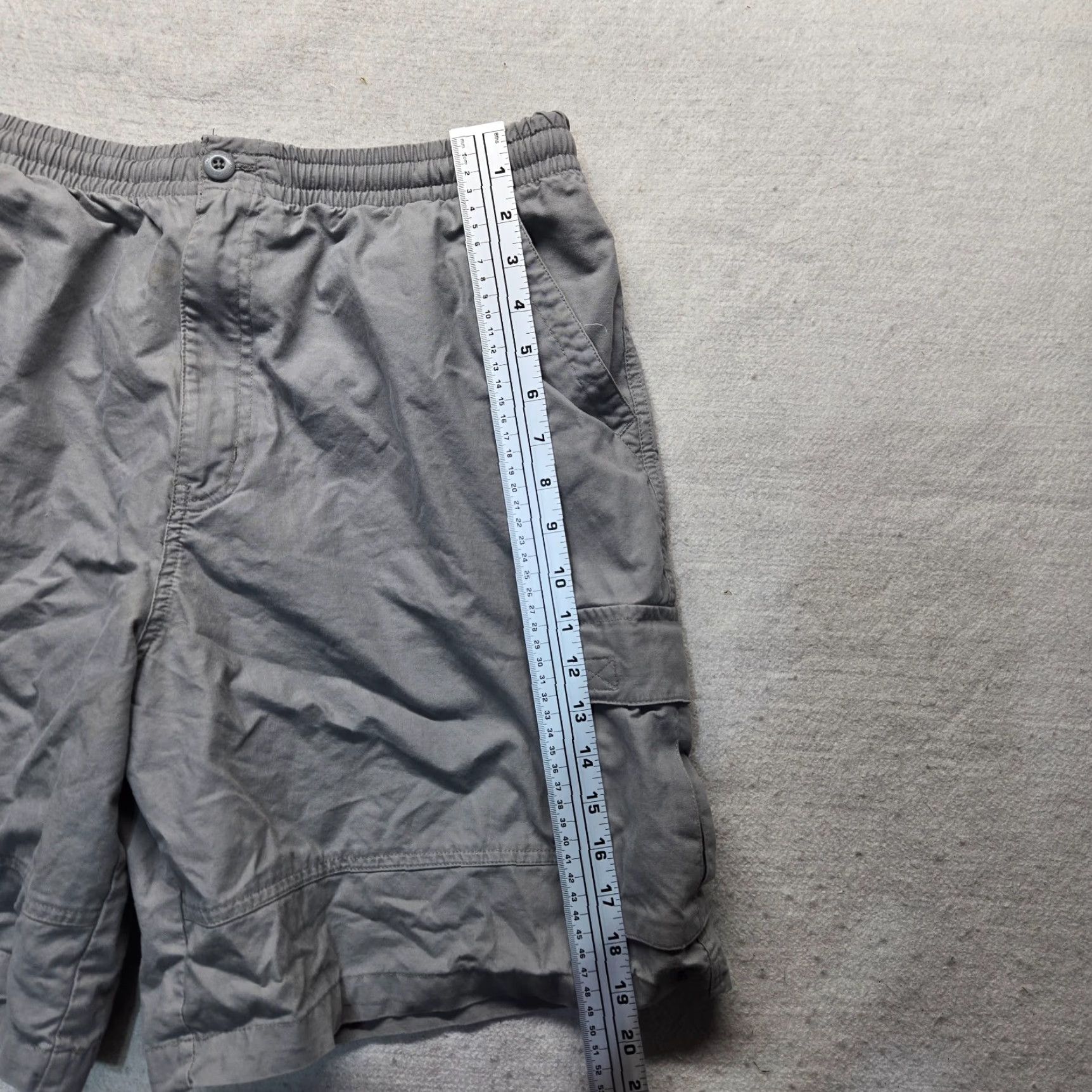 Faded Glory Faded Glory Cargo Shorts – Men – Size 32 – Gray – Stretch Cotton Flat Front Mid Rise, Regular Fit, Casual/Workwear Size US 32 / EU 48 - 5 Thumbnail