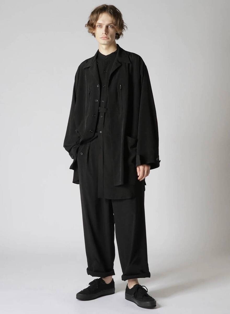 Yohji Yamamoto Yohji Yamamoto Pour Homme Tuxedo Shirt Jacket Size US M / EU 48-50 / 2 - 9 Thumbnail