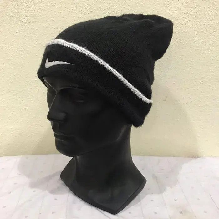 Nike × Vintage Nike Swoosh Beanie Hat Size ONE SIZE - 3 Thumbnail