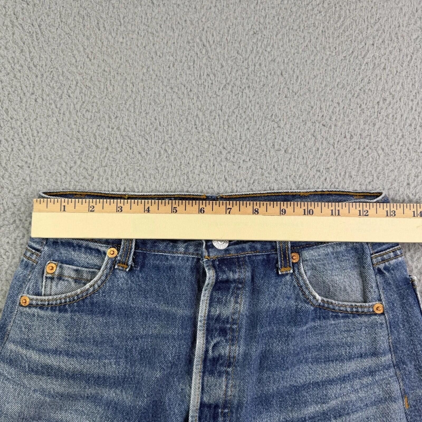 Other RE/DONE Levi's Blue Denim Skirt Raw Hem Sz 25 Button Fly Size 26" / US 2 / IT 38 - 4 Thumbnail