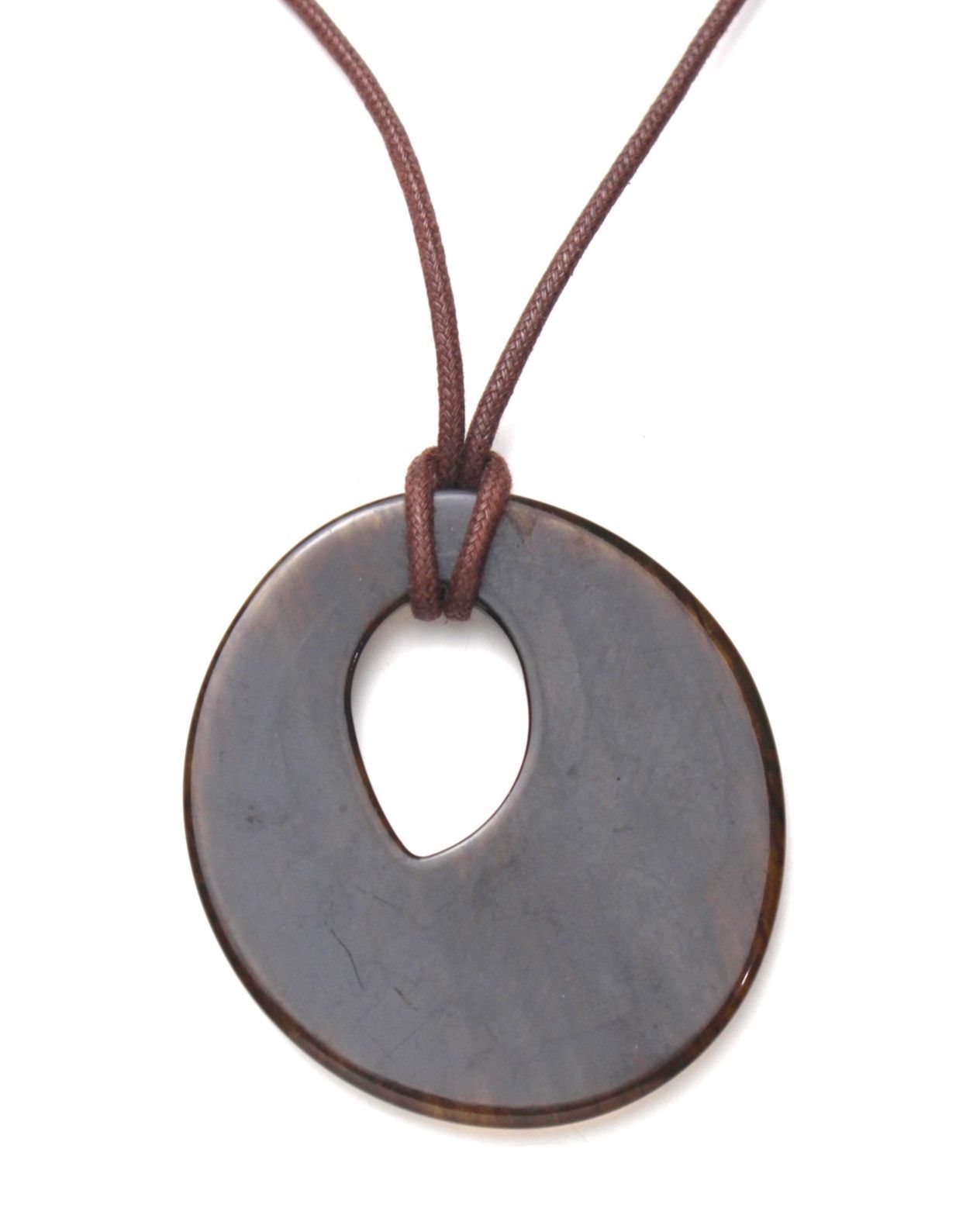If Six Was Nine 2000S JAPANESE MADE RESIN STONE TEXTURED OVAL NECKLACE Size ONE SIZE - 5 Thumbnail