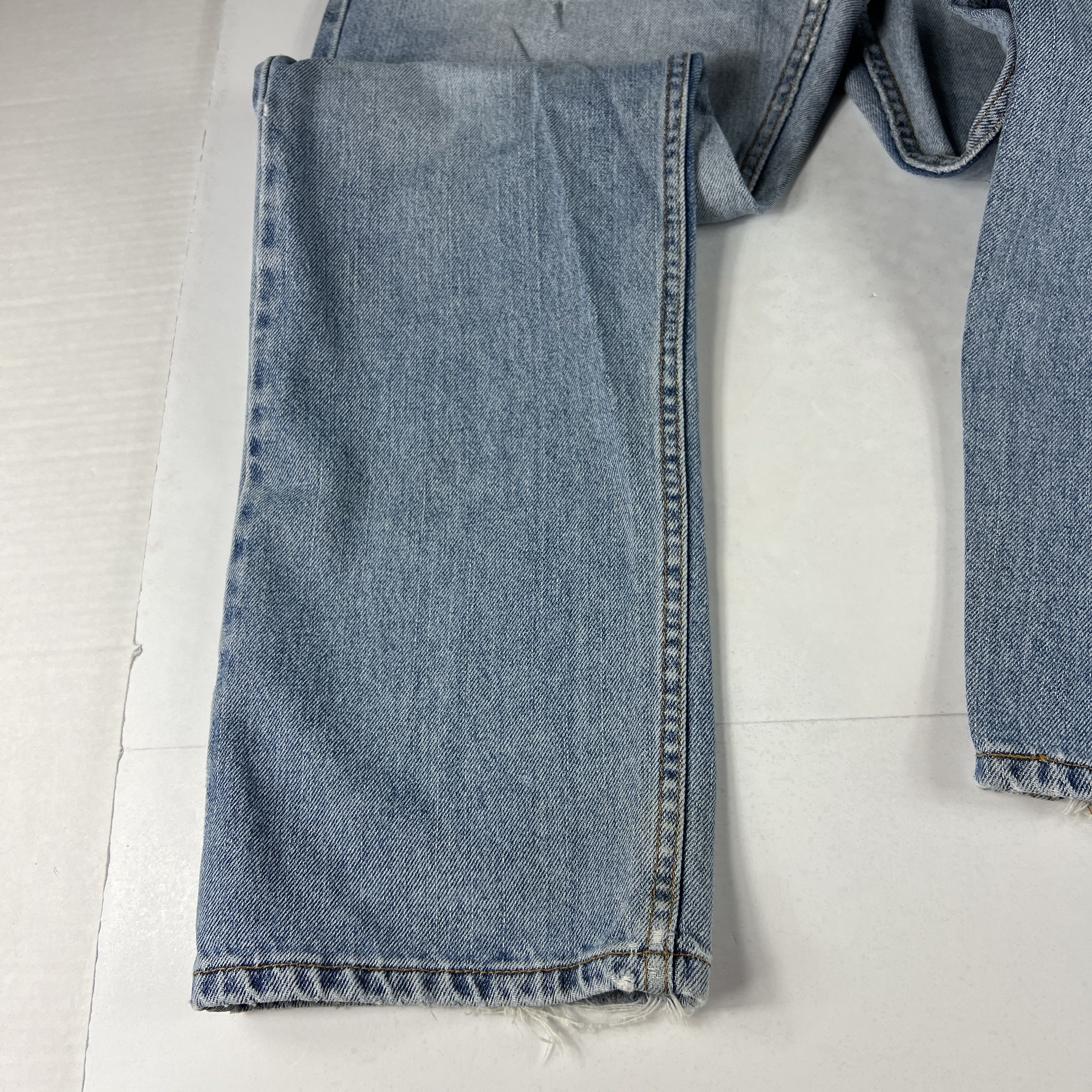 Levi's × Vintage Y2K Levi's Jeans 505 Straight Blue Faded Distressed Denim Size US 34 / EU 50 - 9 Thumbnail