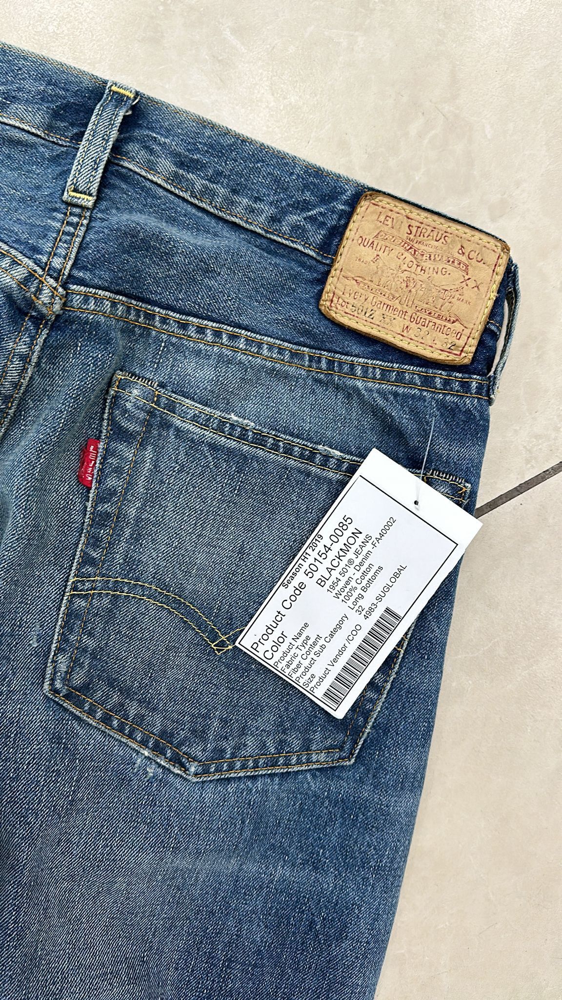Levi's Vintage Clothing LVC SAMPLE Levi's Vintage Clothing 1954 501XX Selvedge Jean Size US 32 / EU 48 - 5 Thumbnail