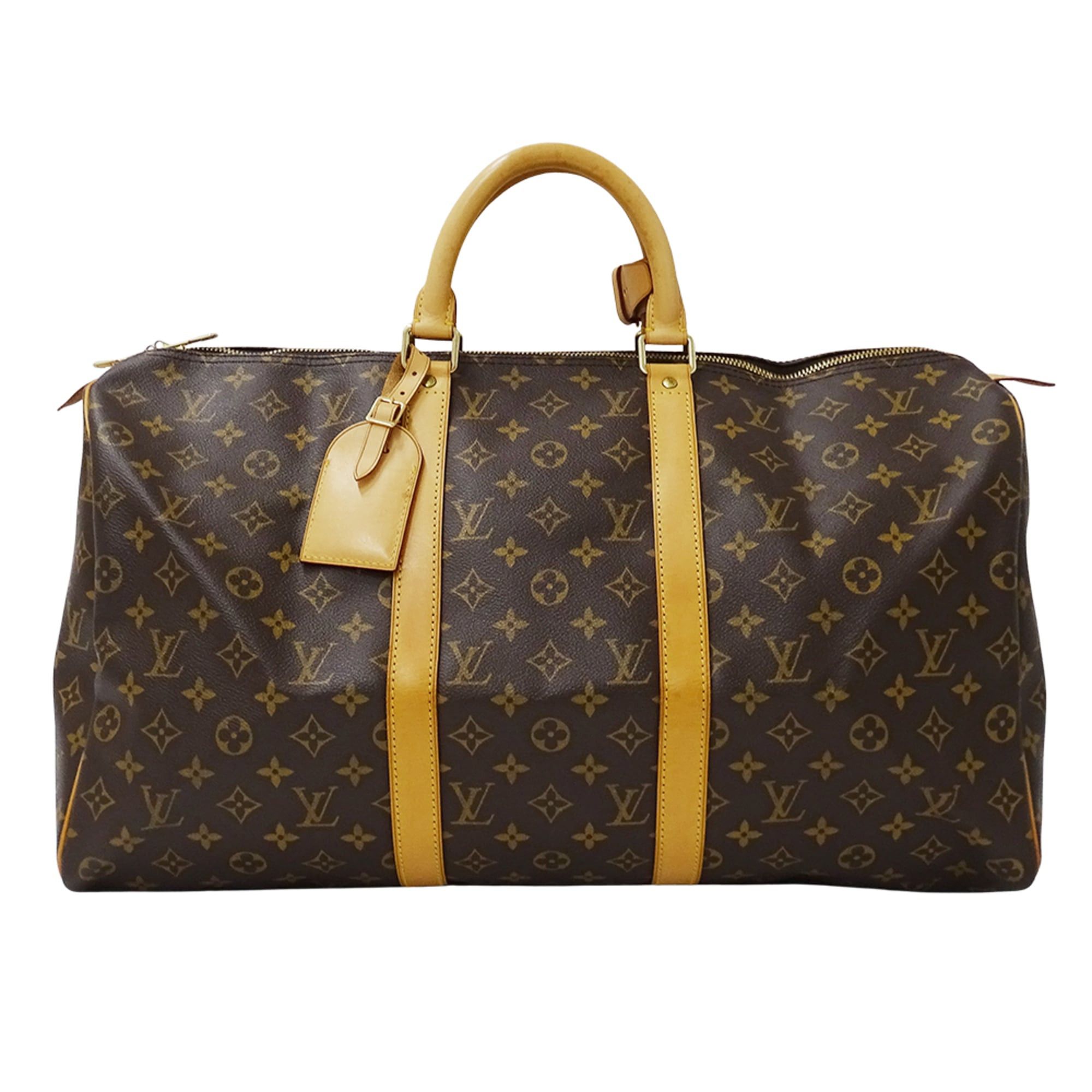 Louis Vuitton Louis Vuitton Handbag Monogram Women's Men's Brand Boston Bag Keepall 50 M41426 Brown Size ONE SIZE - 1 Thumbnail