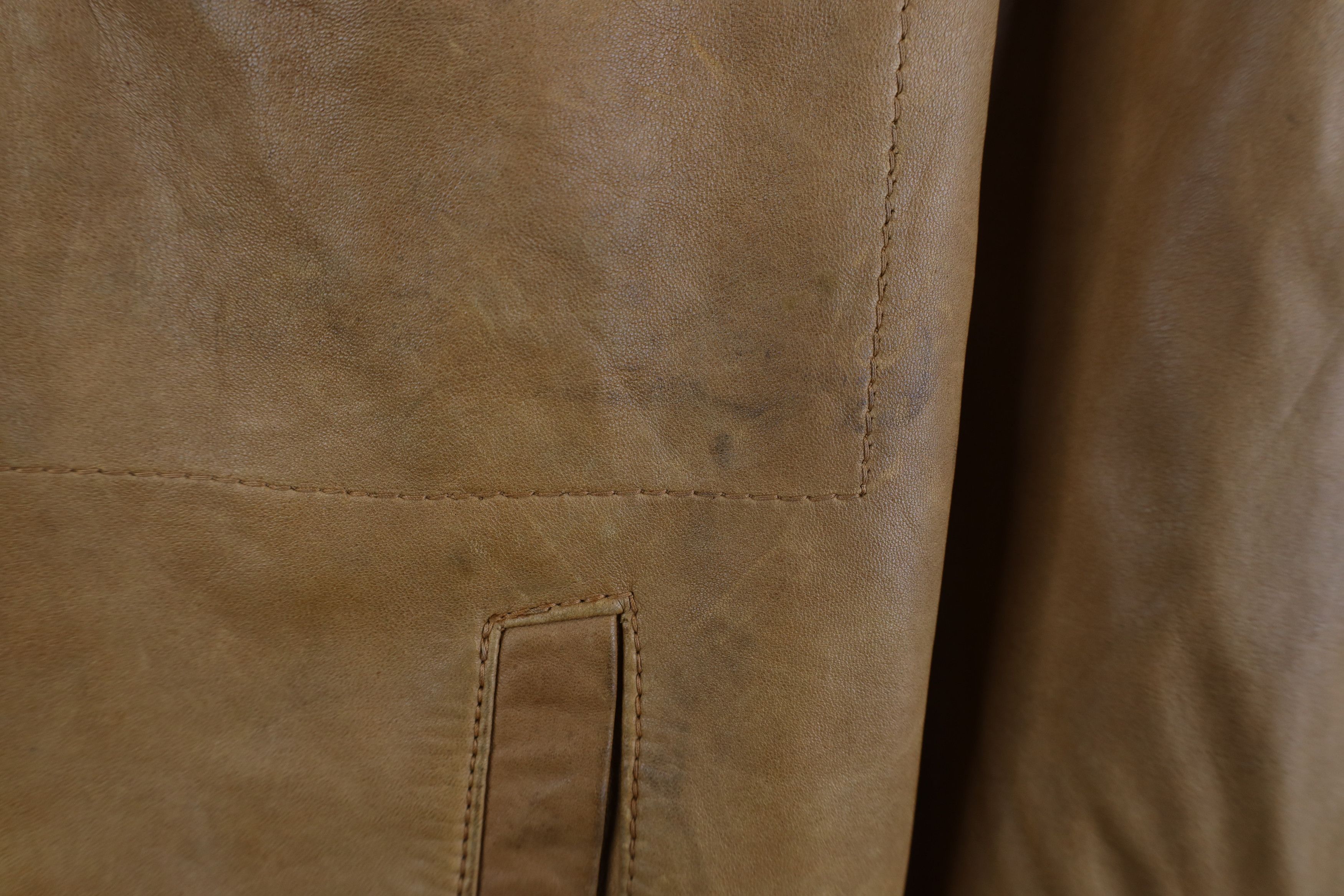 Vintage Vintage 60s 70s Streetwear Soft Leather Camp Collar Jacket Size US XXL / EU 58 / 5 - 4 Thumbnail