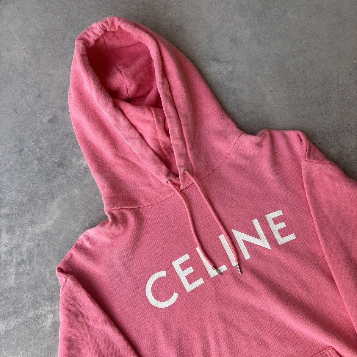 Celine Pink Celine Spellout Logo Hoodie Size US M / EU 48-50 / 2 - 2 Thumbnail