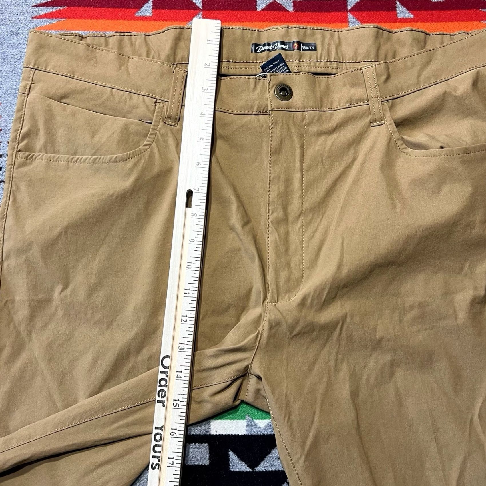 Vintage Desert Dunes Golf Pants Mens 38x32 Brown Stretch Performance B9 Size US 38 / EU 54 - 4 Thumbnail