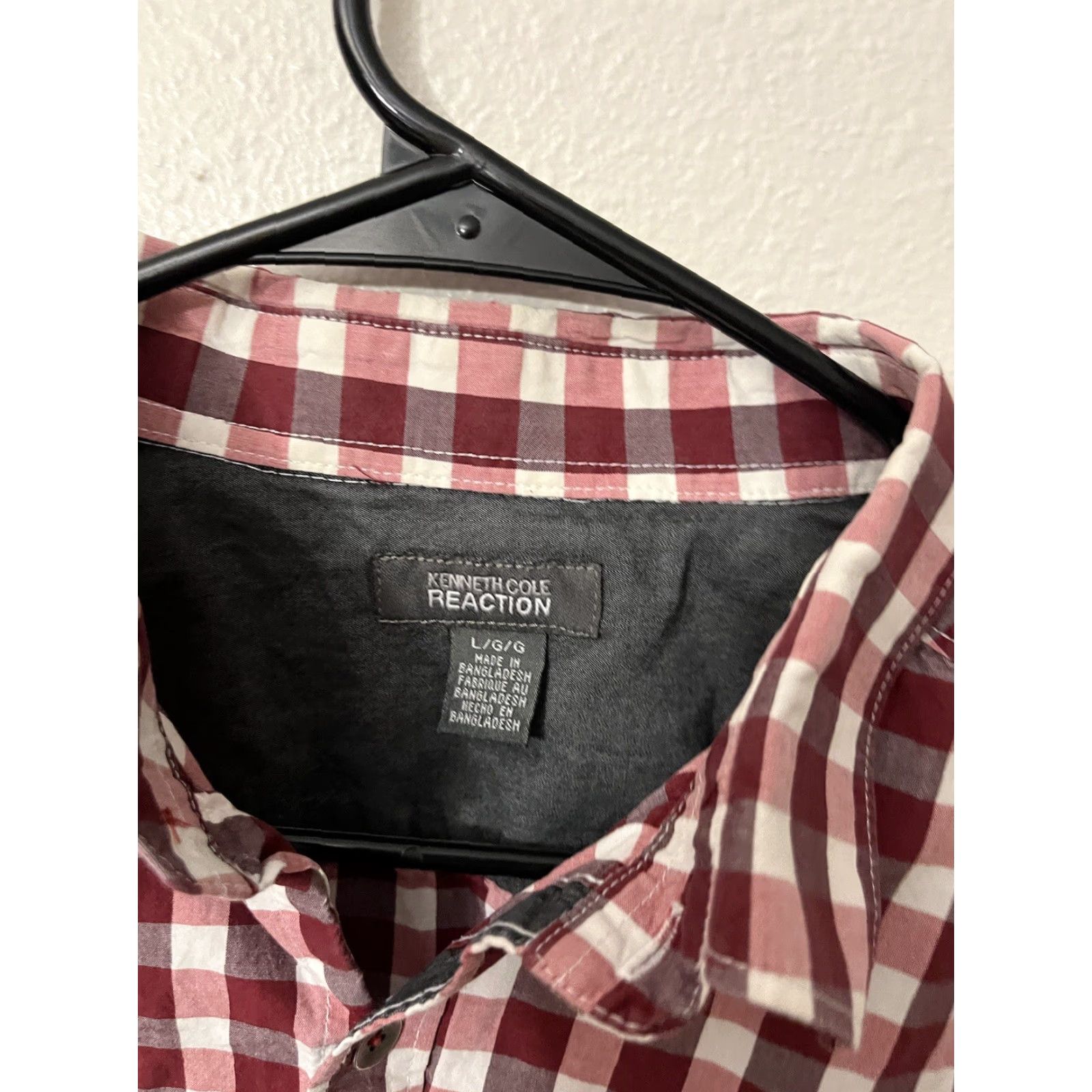 Kenneth Cole Kenneth Cole Reaction Shirt Mens L Red Plaid Long Sleeve Button Up Size US L / EU 52-54 / 3 - 3 Thumbnail