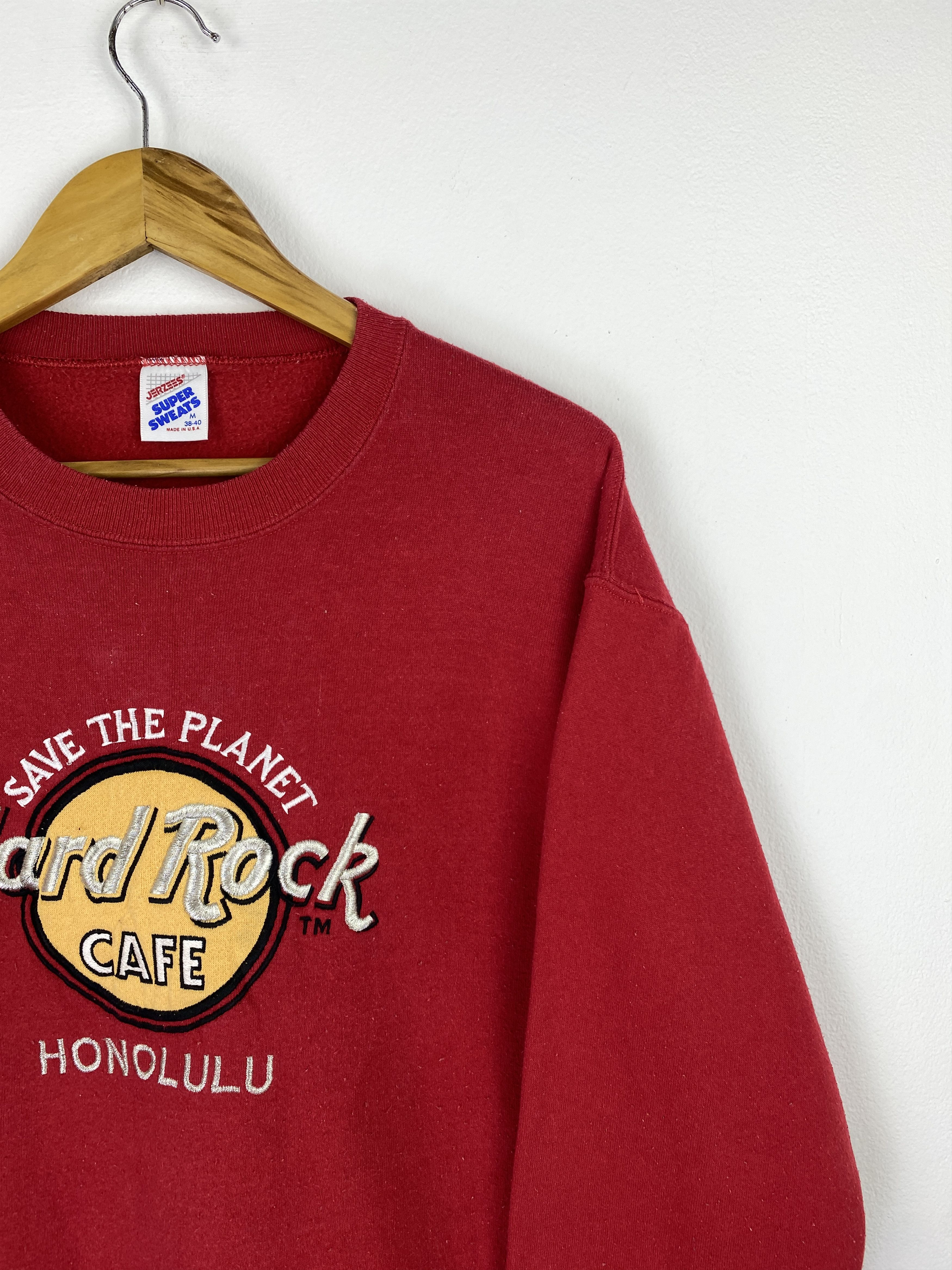 Jerzees Vintage 90s Hard Rock Cafe Honolulu Sweatshirt SH0465 Size US M / EU 48-50 / 2 - 6 Thumbnail