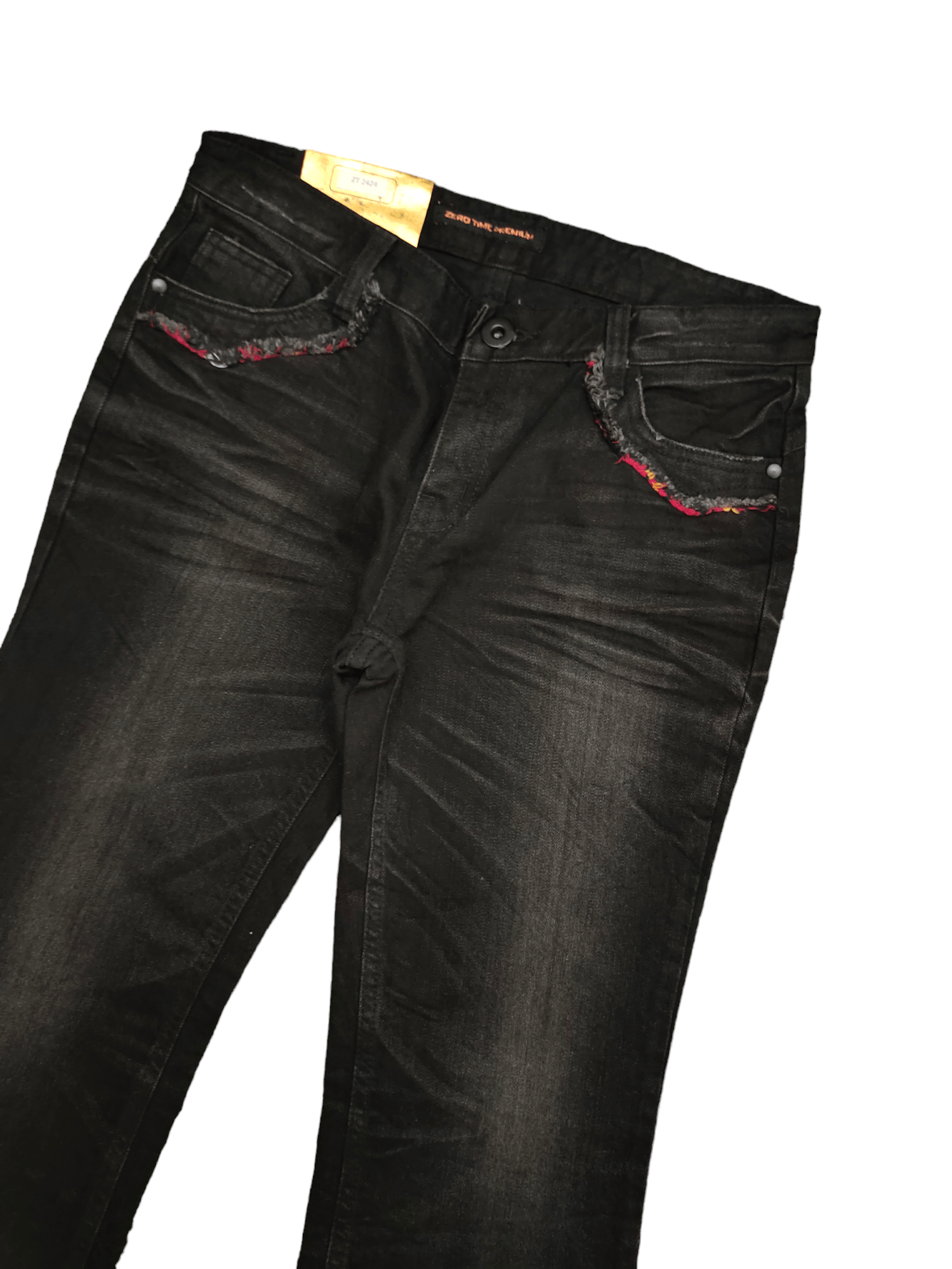 If Six Was Nine Flare Jeans Zero Time Clawmark Denim Bootcut Low Rise Y2k Size US 29 - 12 Thumbnail