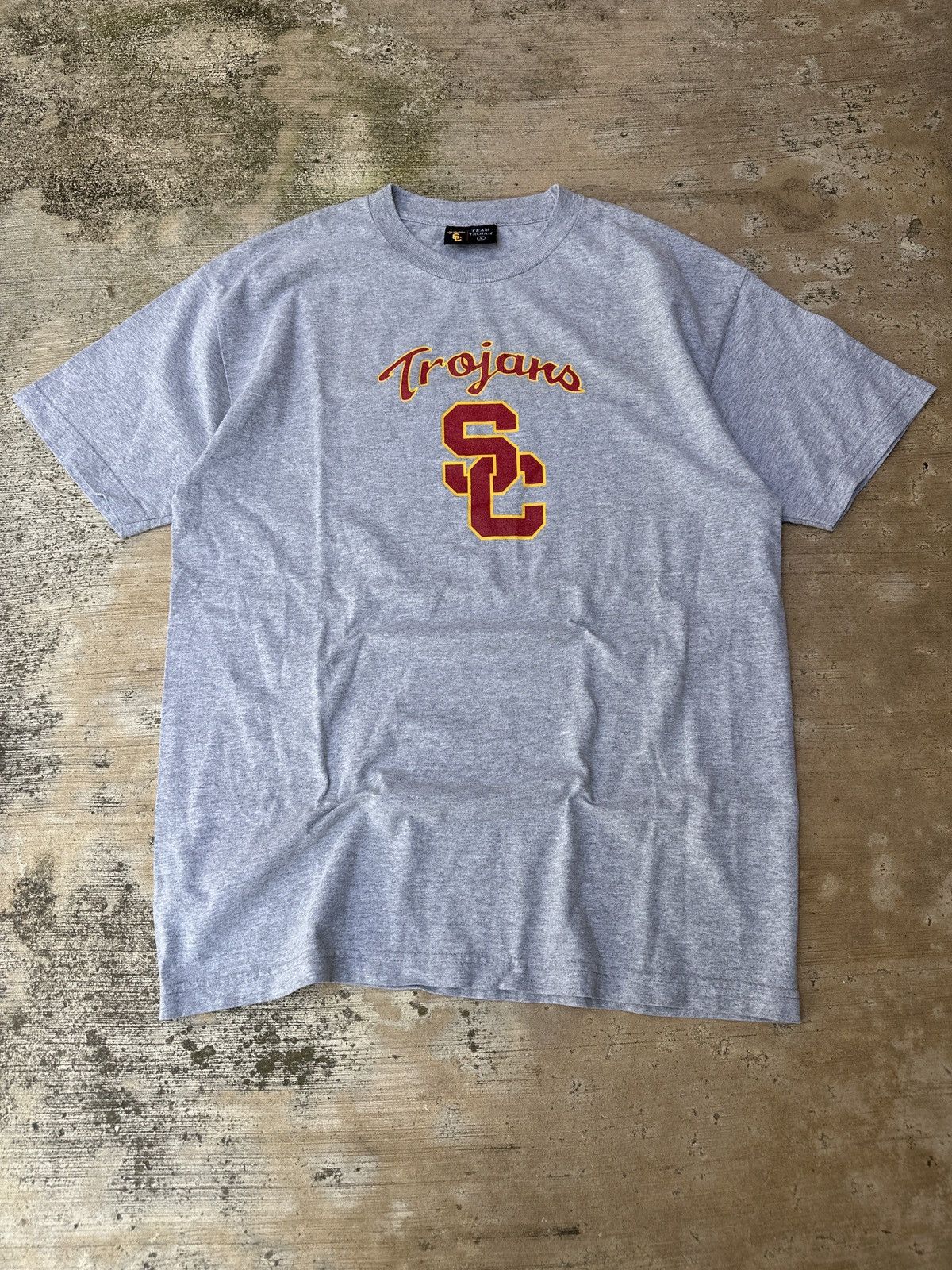 Vintage Vintage 90s USC Trojans Gray Logo T-Shirt Size US L / EU 52-54 / 3 - 1 Thumbnail