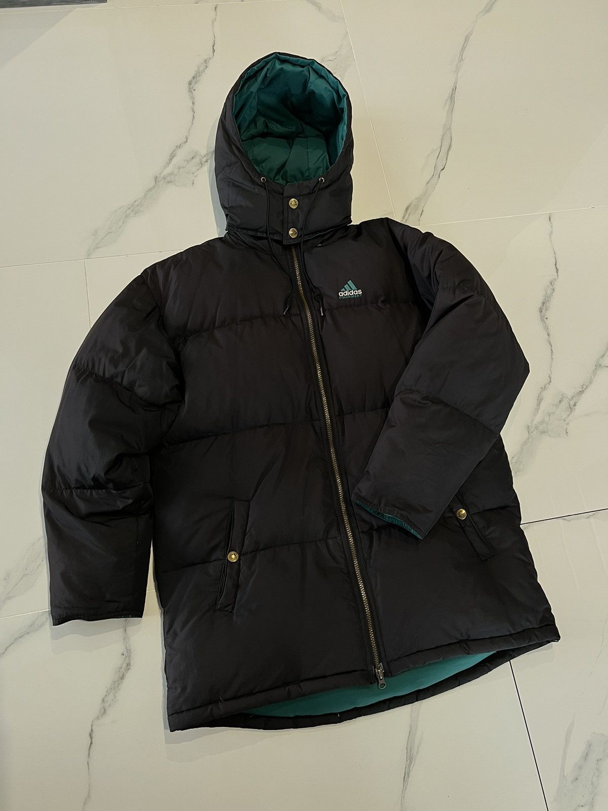 Adidas Vintage 90s Adidas Equipment down puffer jacket mens size M Size US M / EU 48-50 / 2 - 20 Thumbnail