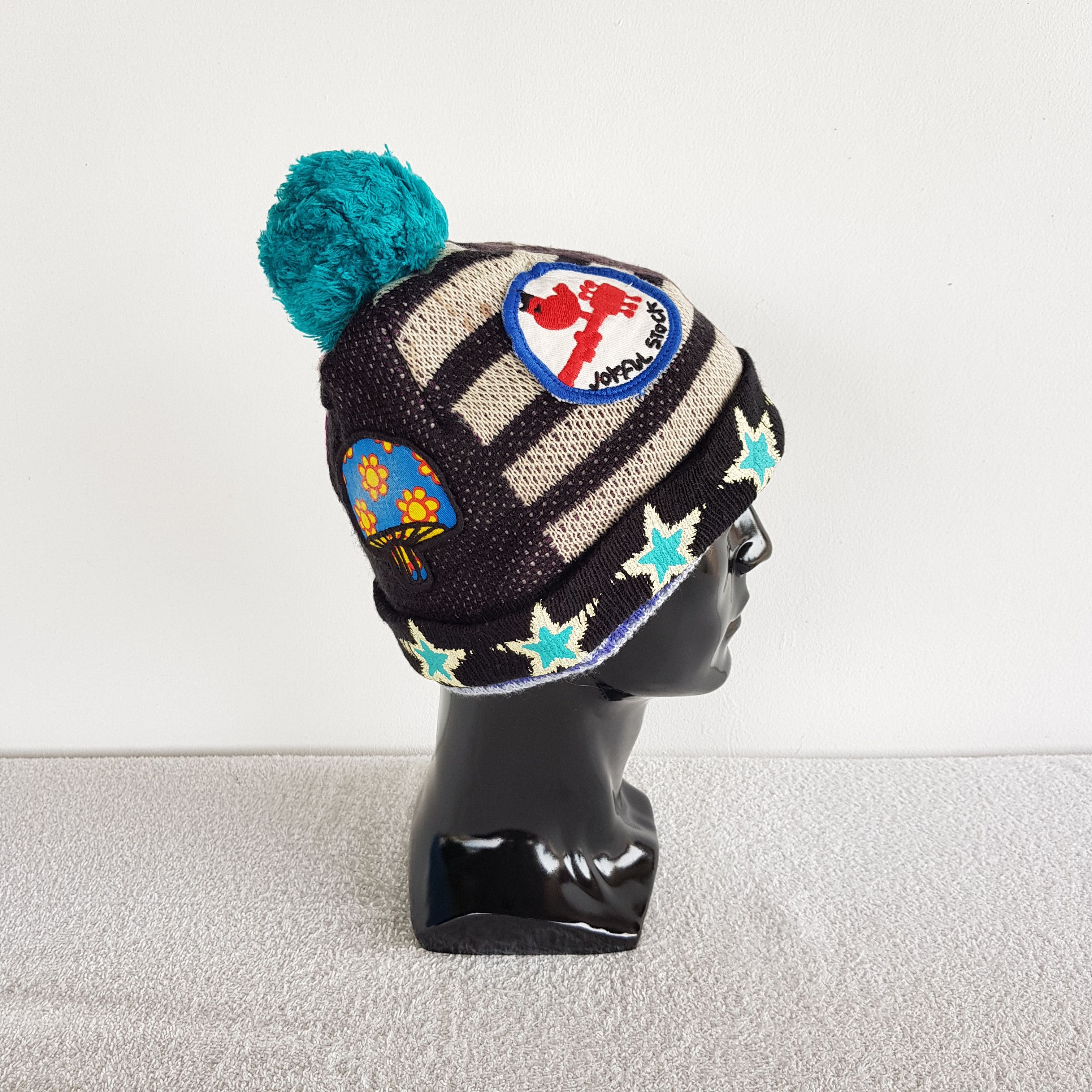 Grand Slam Vintage Woodstock Beanie Doubleside Pom Pom Snow Cap Hats. Size ONE SIZE - 3 Thumbnail