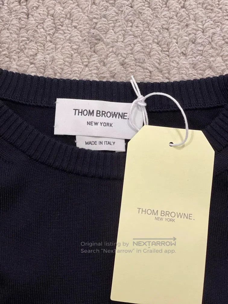Thom Browne Thom Browne Navy Cherry Blossom Butterfly Sweater. Size US S / EU 44-46 / 1 - 3 Thumbnail
