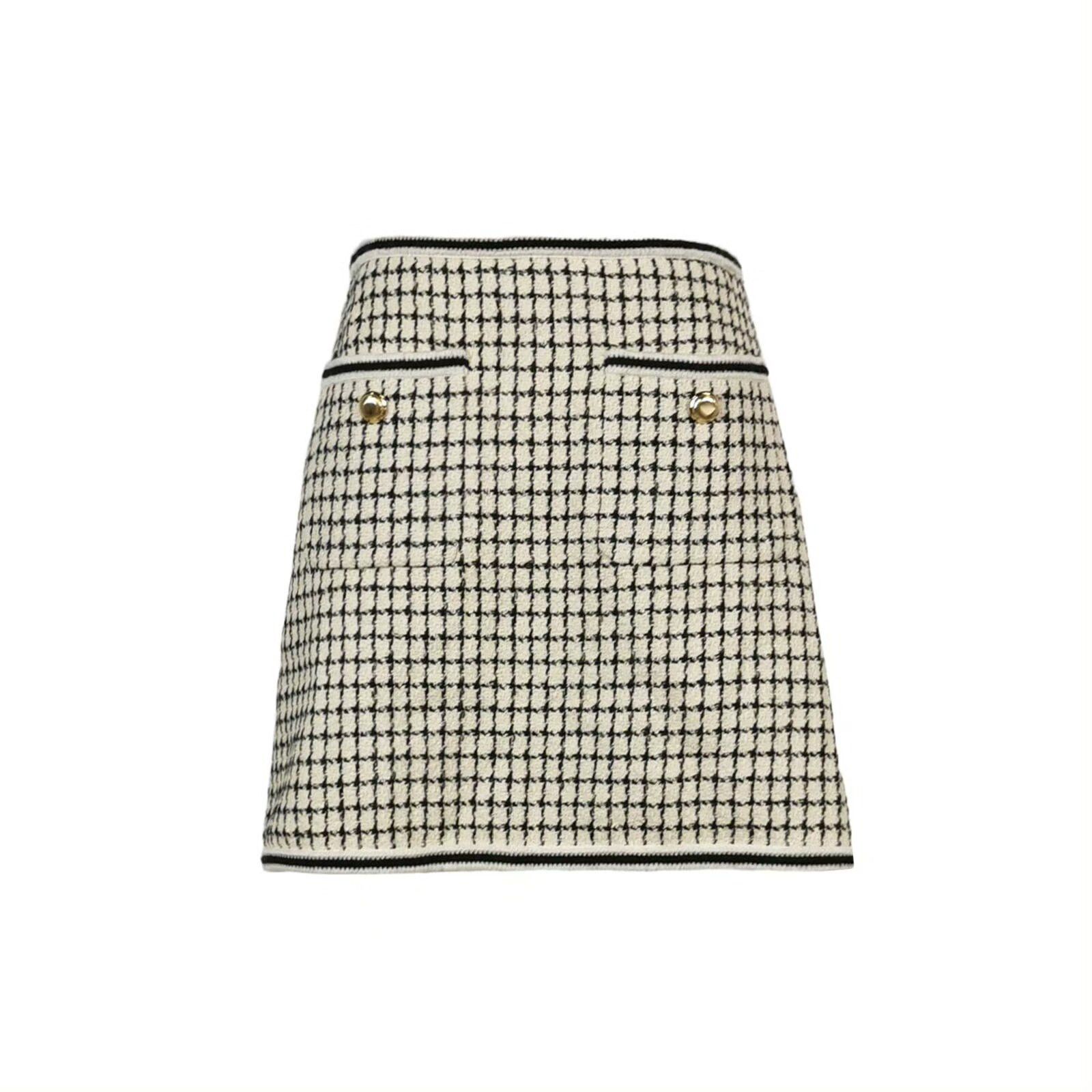 Miu Miu Miu Miu Colorblock Wool Blend Skirt Size 38" / US 16 / IT 52 - 1 Thumbnail