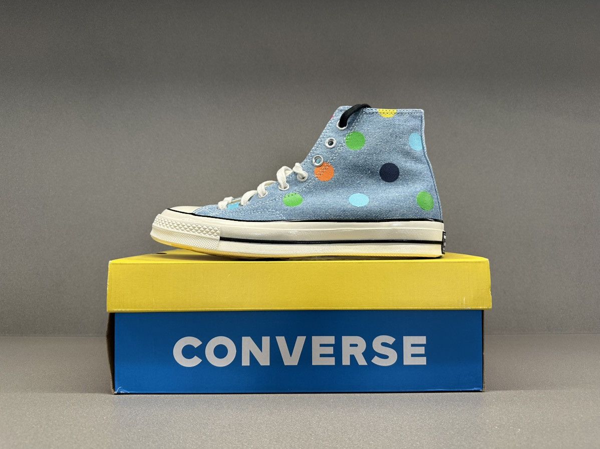 Converse × Golf Wang Converse Chuck Taylor All-Star 70 Hi Golf Wang Denim Polka Size US 9.5 / EU 42-43 - 2 Thumbnail